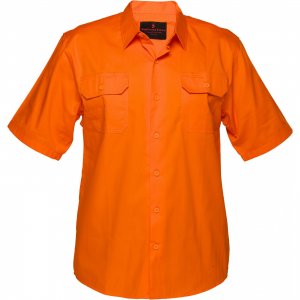 Short Sleeves Industrial Work Shirt Orange